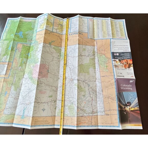 Colorado Wyoming State Map Transportation Travel Highway Map 2018 AAA - Picture 7 of 12